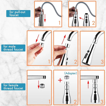 Flexible Tap Extender for Sink
